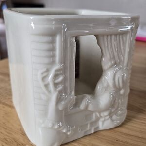 Cream Holiday Decor Ceramic Candle Holder